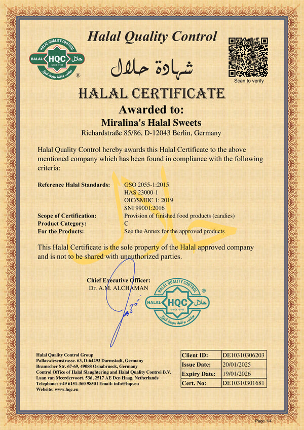 Halal certificate