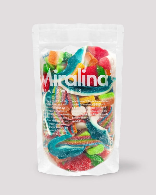 40 x 500g kleurrijke zak - Miralina's Halal Snoepjes