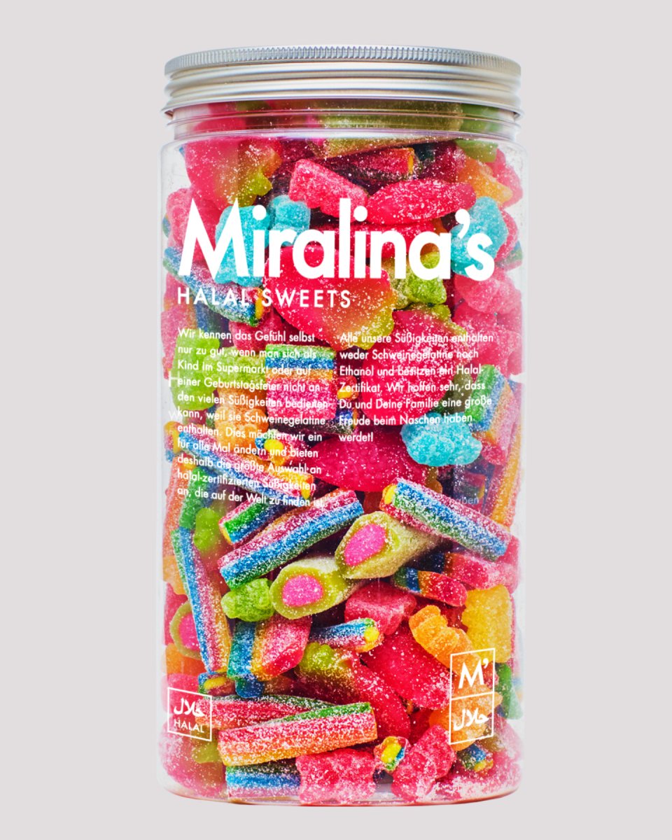 Vegane Gummibärchen Box (1KG) - Miralina's Halal Sweets