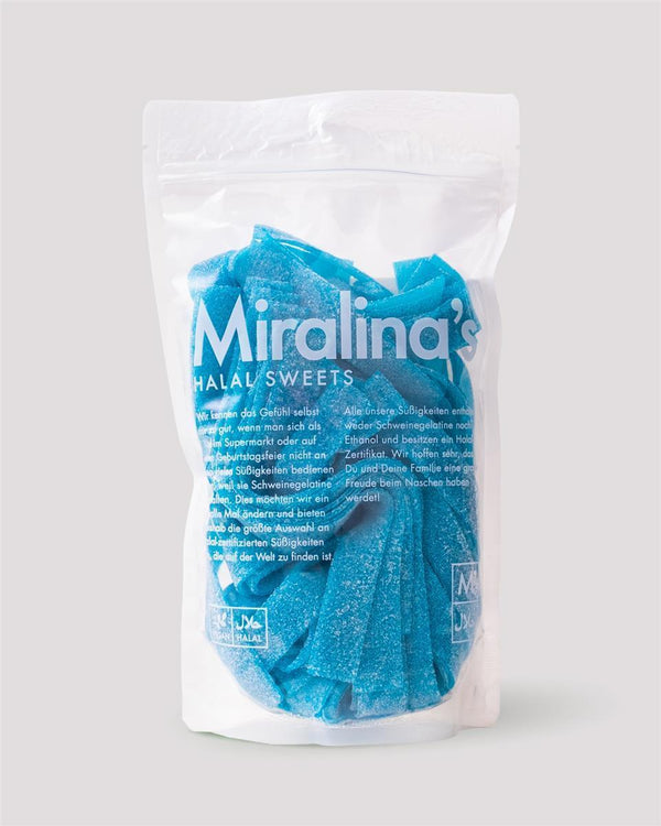 Saure Bänder Raspberry (500g) - Miralina's Halal Sweets
