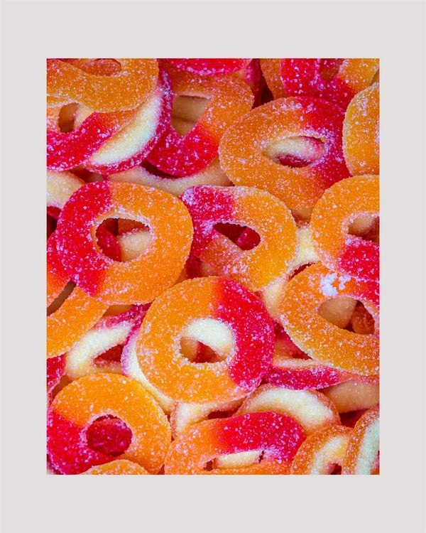 Pfirsichringe (1kg) - Miralina's Halal Sweets