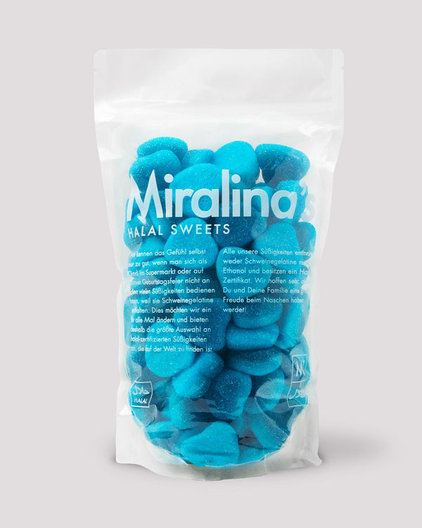 Blue raspberry hearts (500g)