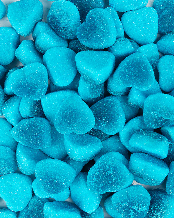 Blue raspberry hearts (500g)