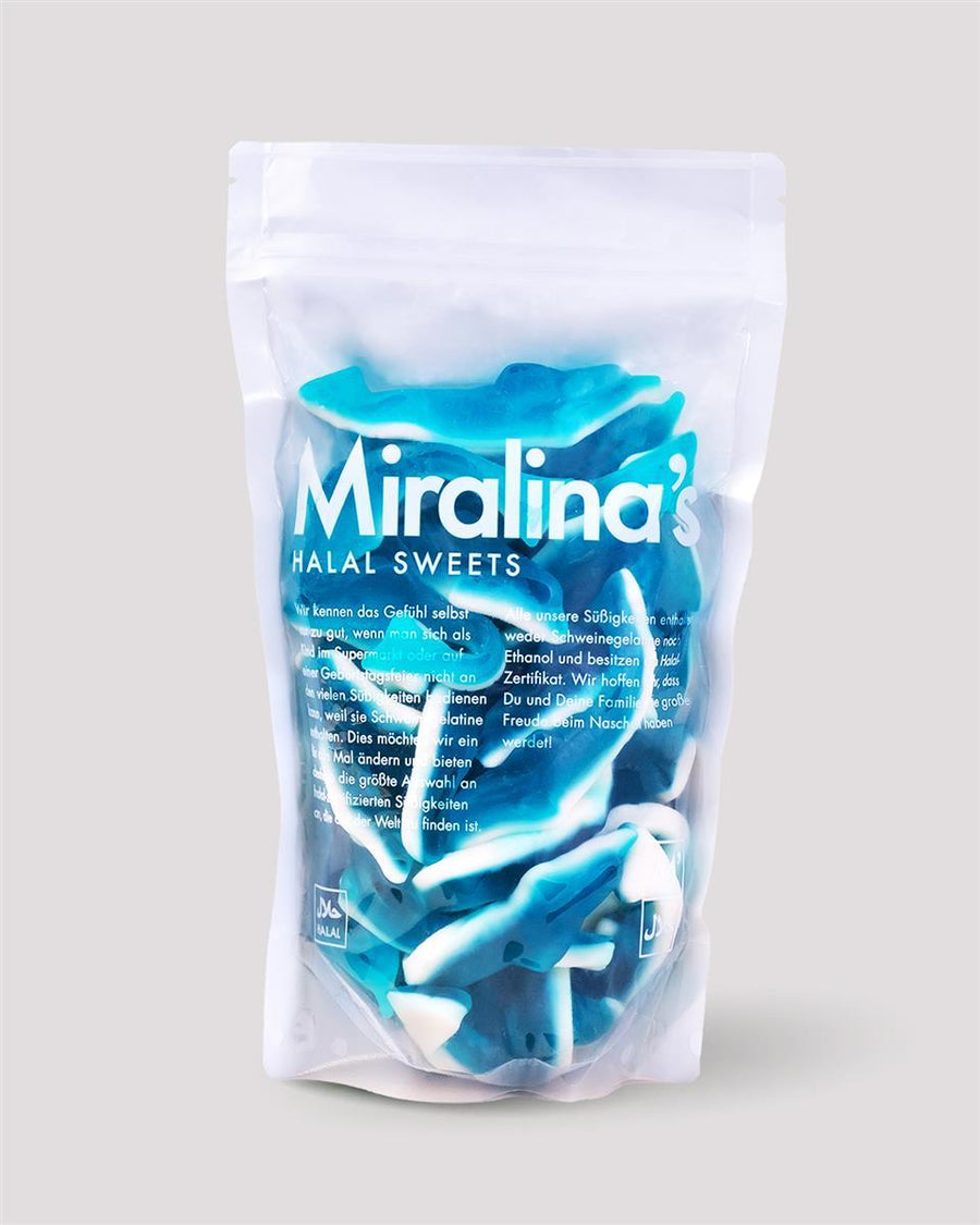 Blue sharks (500g) halal sweets blue glutenfree dolphins