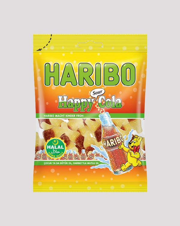 Haribo Halal Sour Cola Bottles - Haribo Halal Sour Cola (100g)