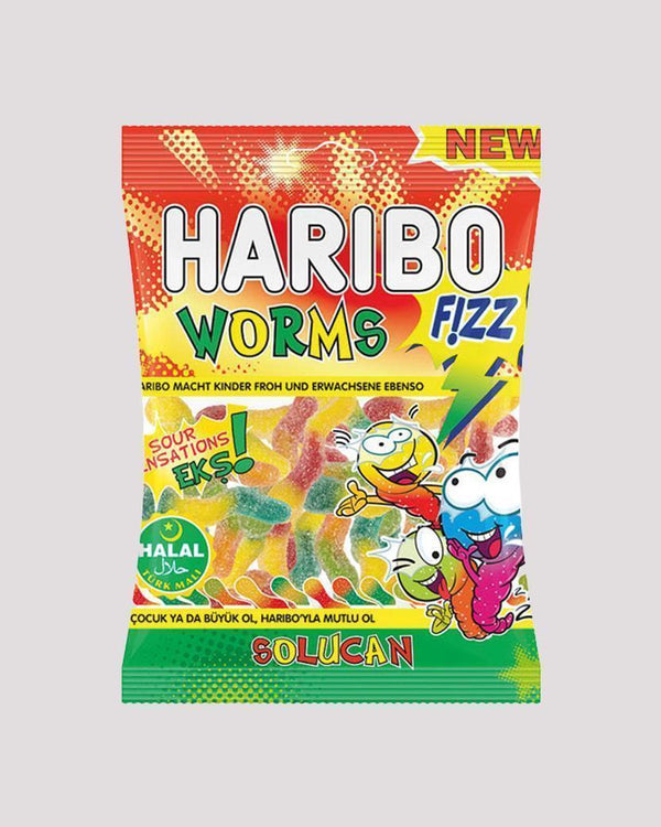 Sour worms (80g) - Haribo Halal