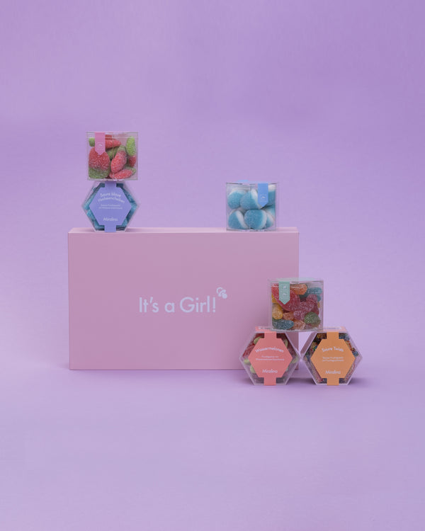 Caja regalo "Es una niña" - para Babyshower & Gender Reveal