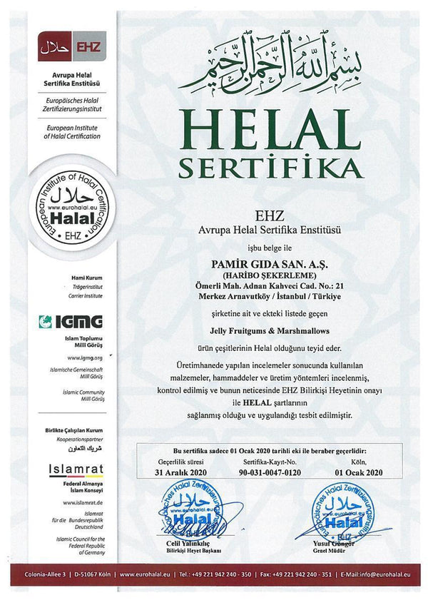 Haribo Oursons gélifiés Halal - Oursons d'or (100g)