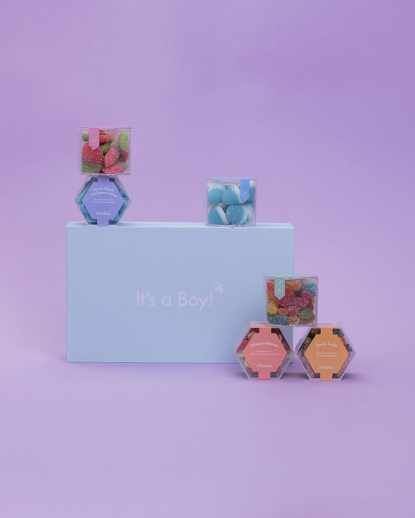 Bu bir erkek" hediye kutusu - Babyshower & Cinsiyet Gösterimi için